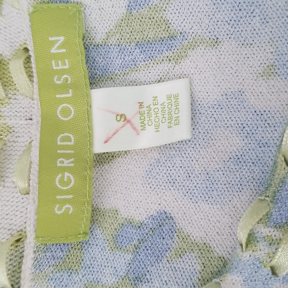Sigrid Olsen Vintage Silk Blend Pastel Interwoven Top - Picture 4 of 6